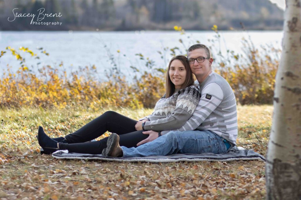 Couples Fall Christmas card. Stacey Brent Photography, Central Newfoundland.