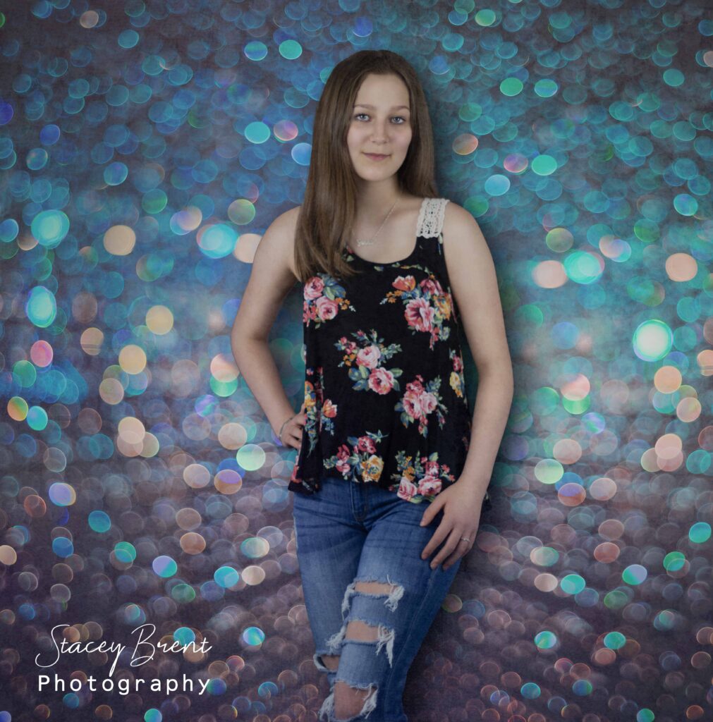 Teenager with bokeh background composite by Stacey Brent Photography. Newfoundland, Canada