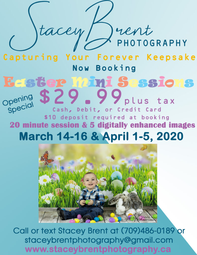 2020 Easter Mini Session Advertisement for Stacey Brent Photography