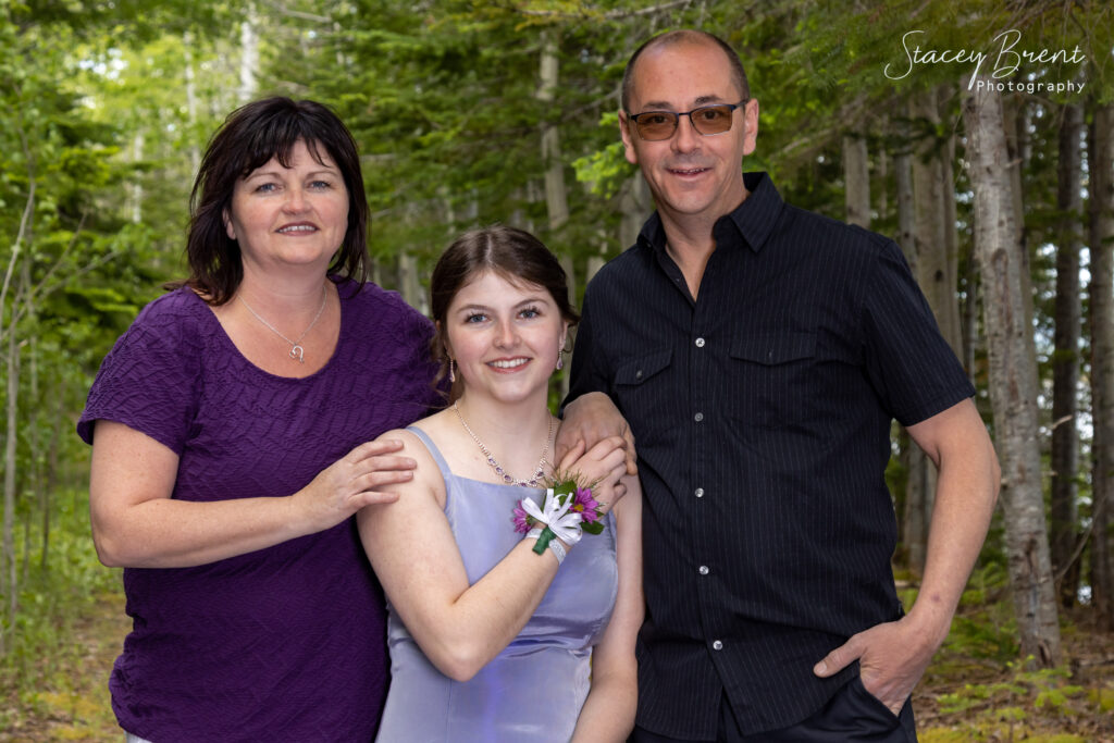 Senior Graduate with family. Stacey Brent Photography, Central Newfoundland.